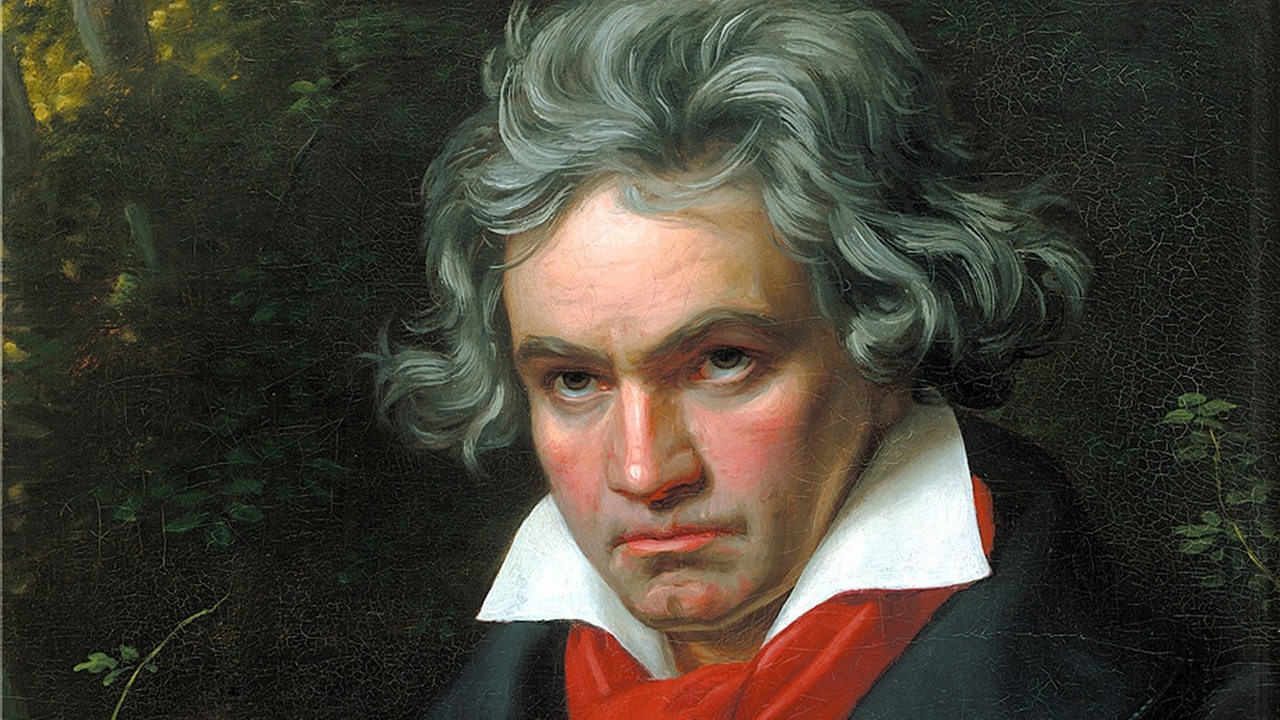 Ein Gemälde zeigt Ludwig van Beethoven.