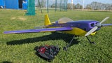 Modellflugzeug auf einer Wiese in Bremerhaven