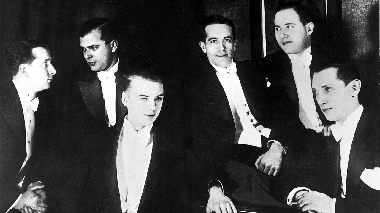 Die "Comedian Harmonists" auf einer Schwarzweißfotografie aus dem Jahr 1927