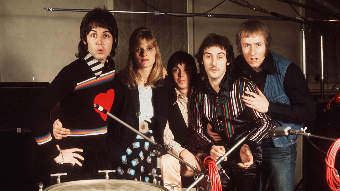 Paul McCartney und die Band "Wings"