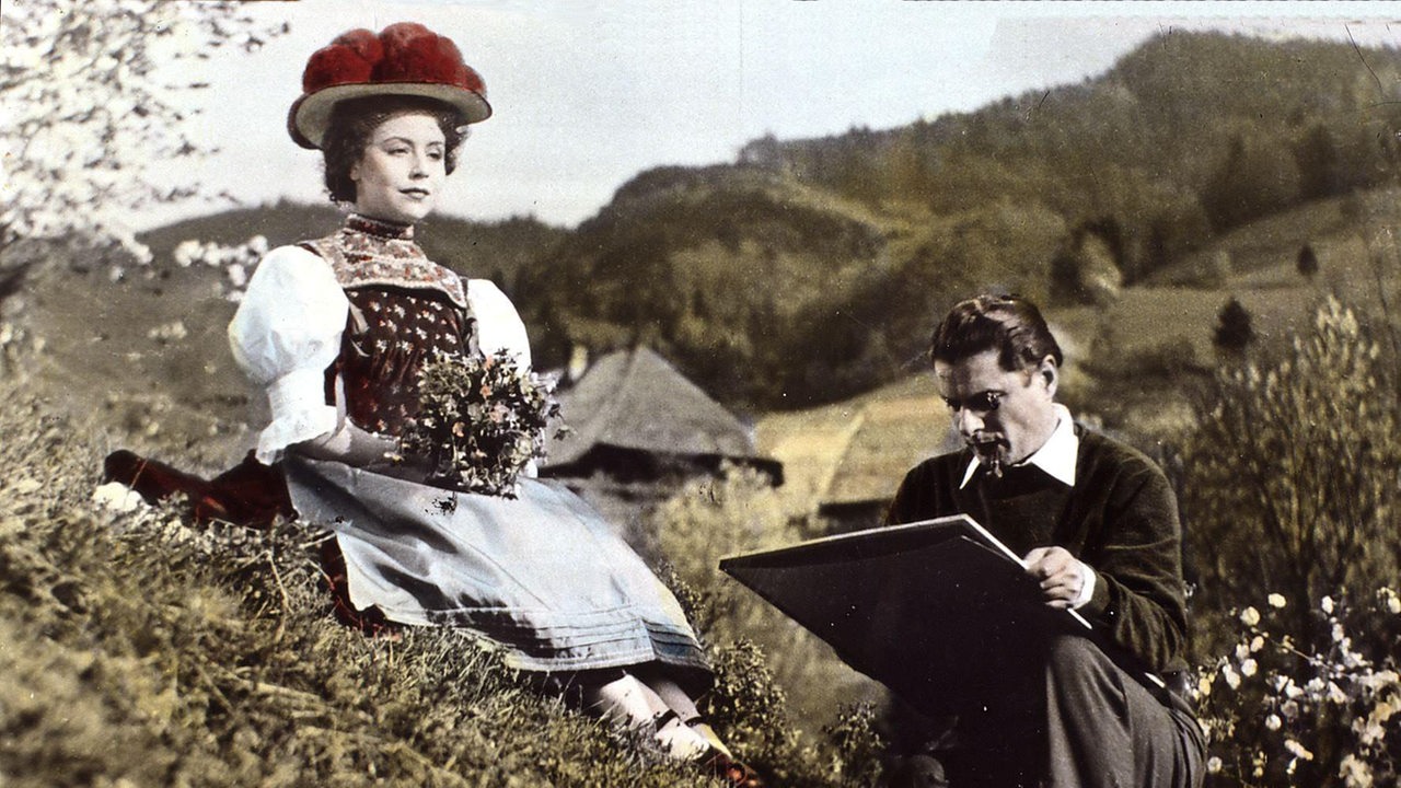 Szene aus dem Film "Schwarzwaldmädel" von 1950.