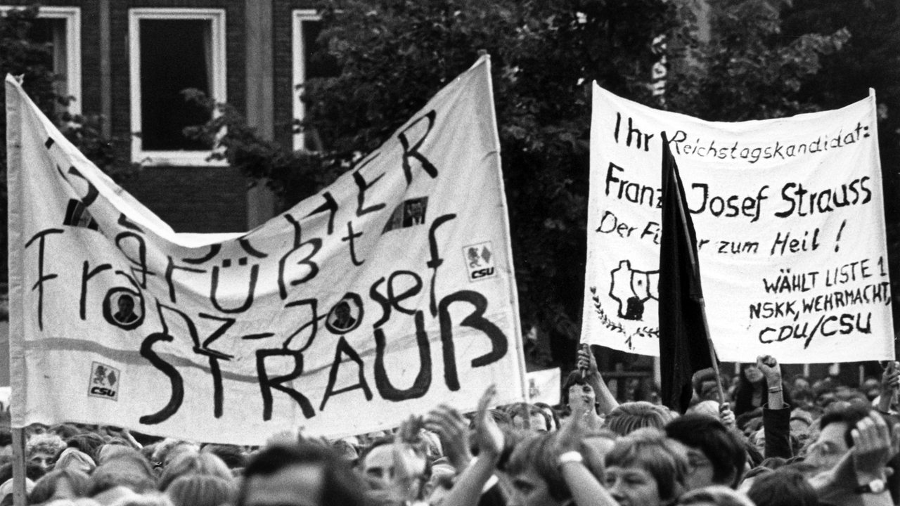 Anti-Strauß-Demo 1980 in Hamburg (Archivbild)