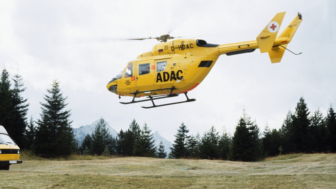 ADAC-Rettungshubschrauber "Christoph 1", hier als Eurocopter, in den Achtzigerjahren (Archivbild)