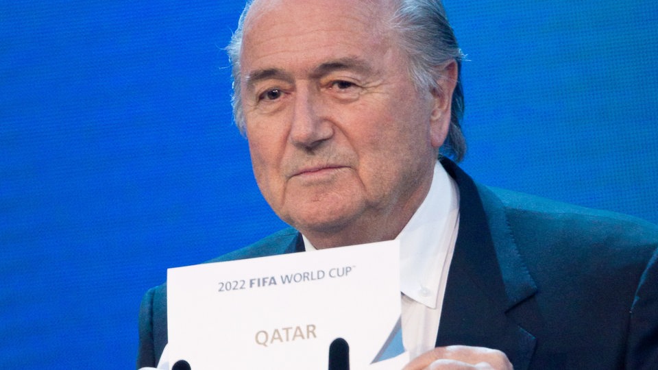 Fifa-Präsident Sepp Blatter 2010 bei der Ziehung von Katar für die WM 2022. (Archivbild)