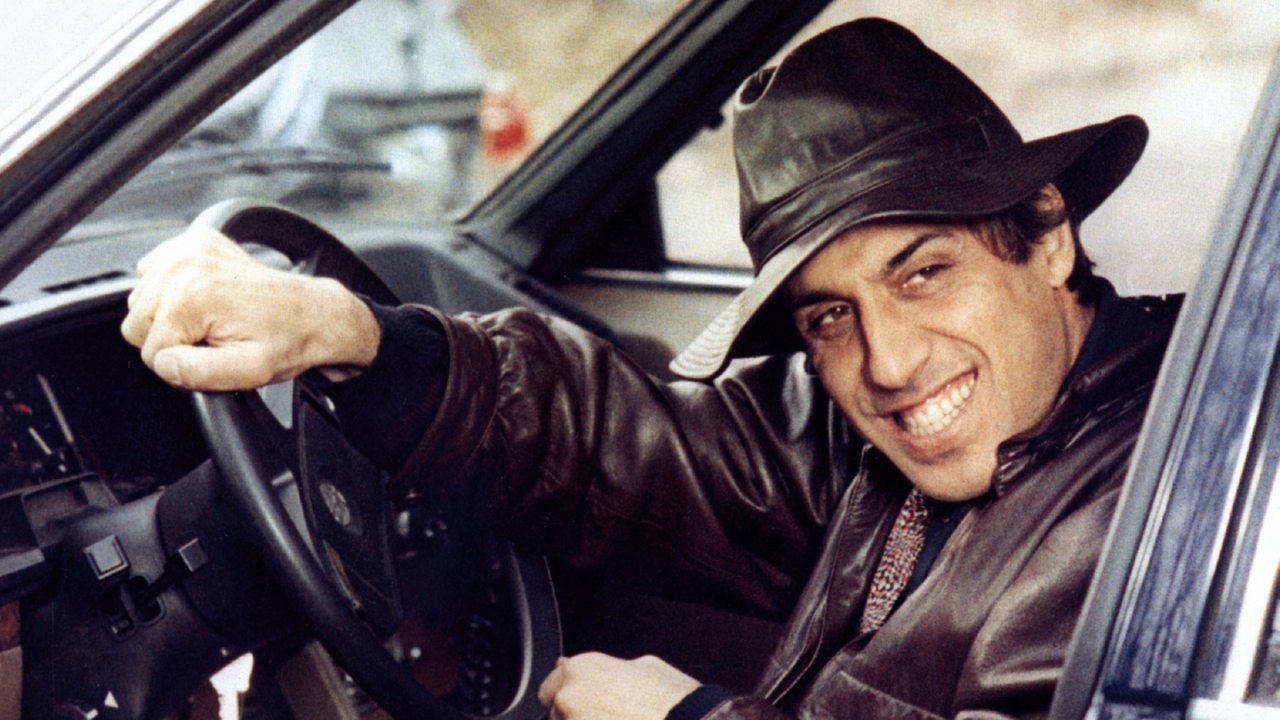 Andriano Celentano 1981 in einem Auto (Archivbild)