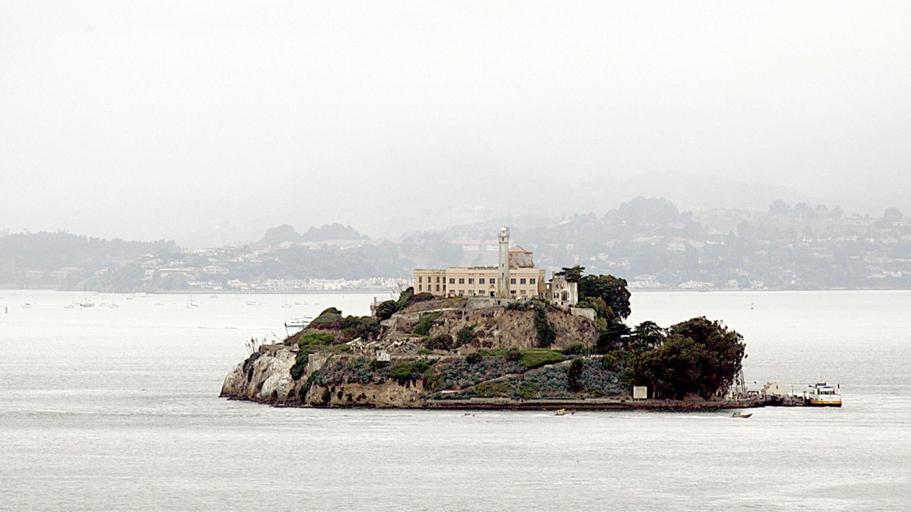 Blick auf Alcatraz Island in San Francisco