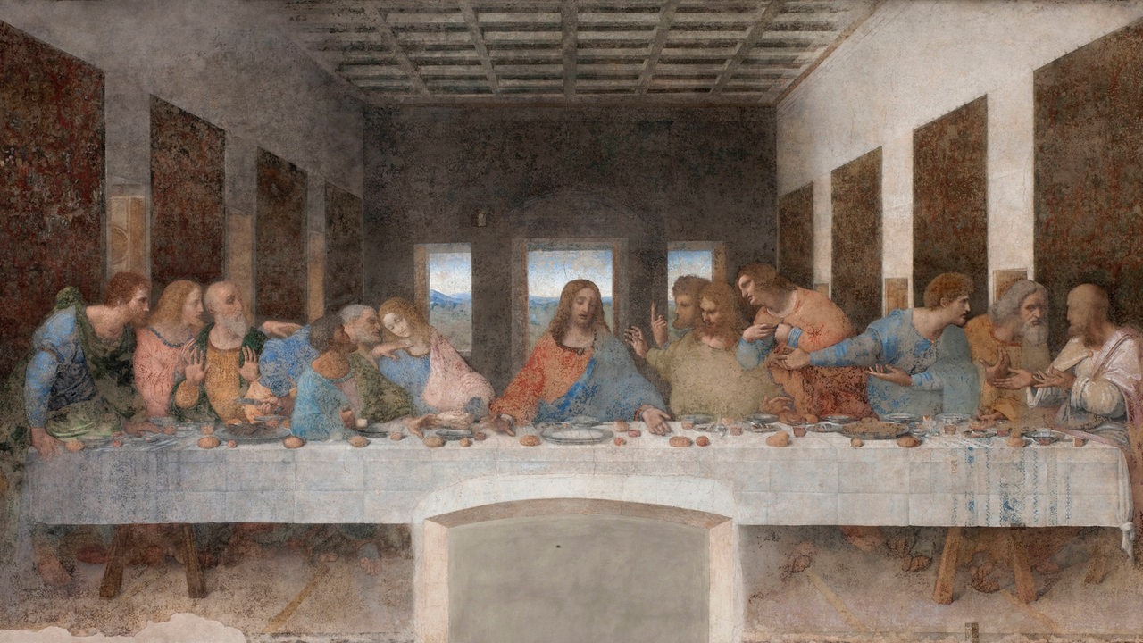 Leonardo da Vincis Fresko "Das letzte Abendmahl" 