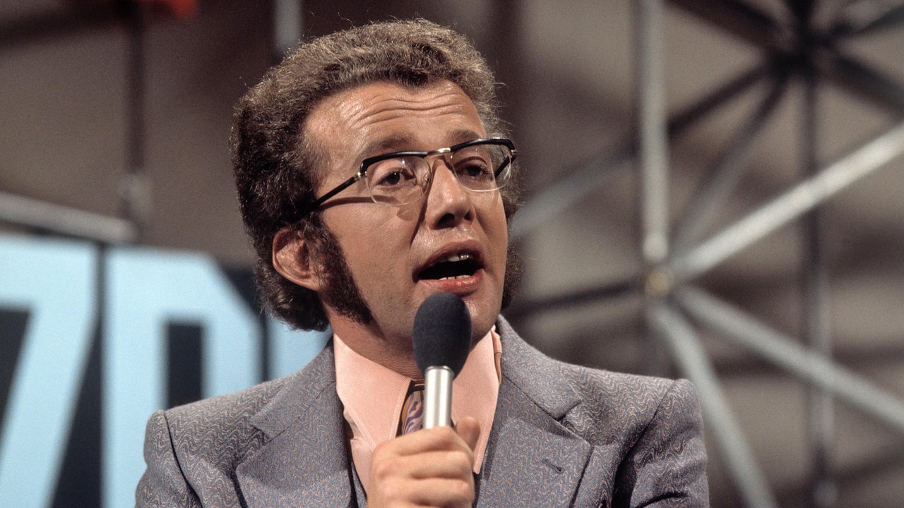 Moderator Dieter Thomas Heck 1970 im ZDF (Archivbild)