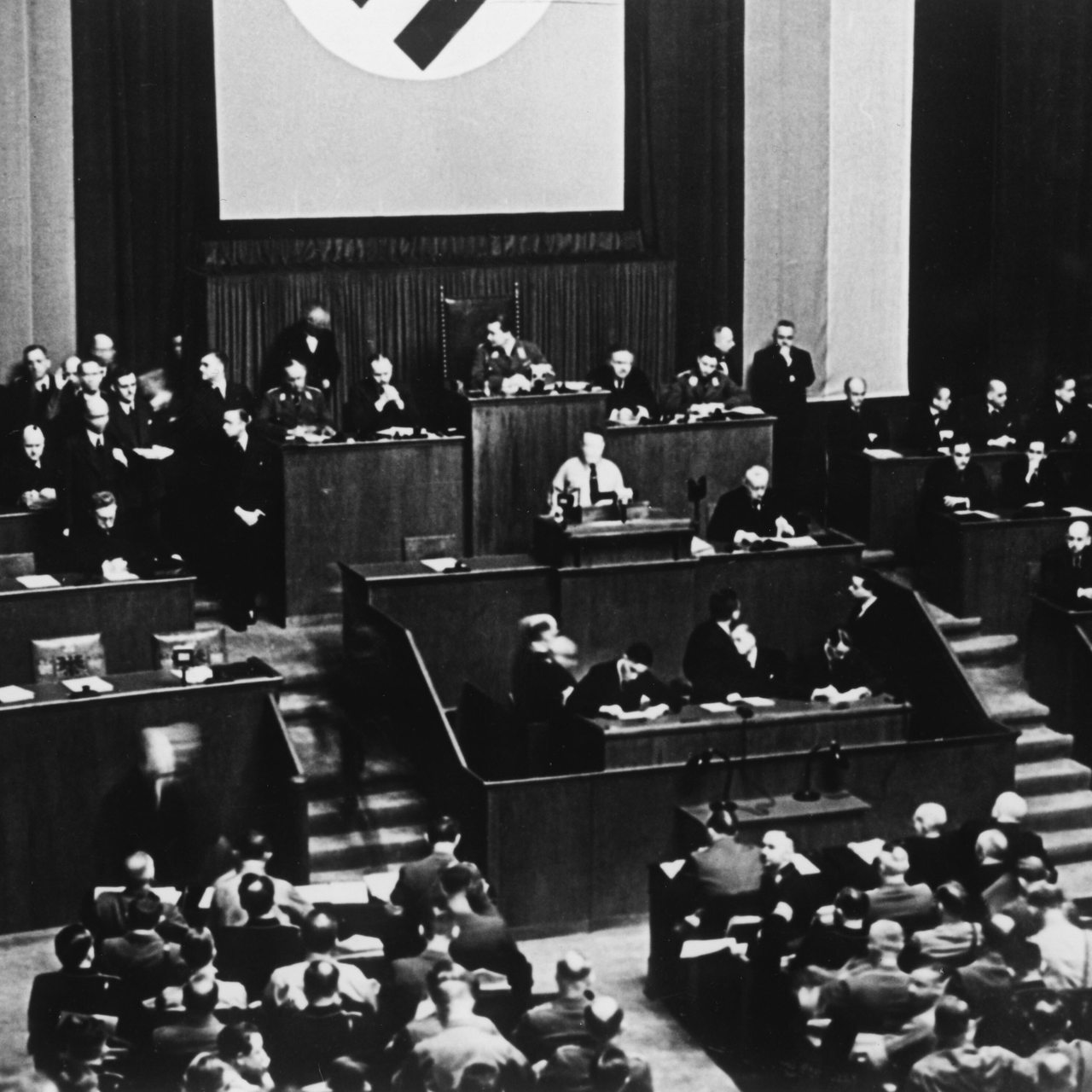 Zweite Sitzung des neuen Reichstages, 23. Maerz 1933 / Abstimmung ueber das "Gesetz zur Behebung der Not von Volk und Reich" (sog. Ermächtigungsgesetz).