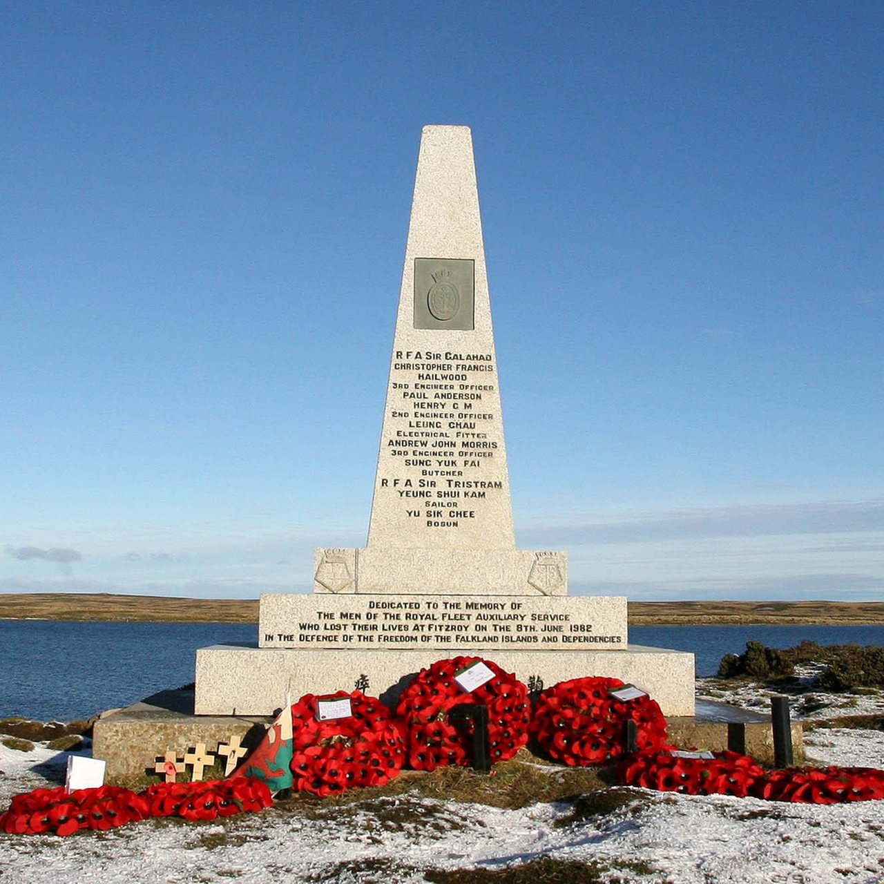 Memorial zum Gedenken an die Toten des Falklandkriegs auf den Falklandinseln