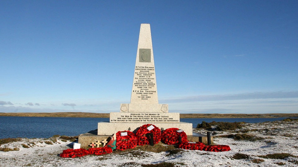 Memorial zum Gedenken an die Toten des Falklandkriegs auf den Falklandinseln