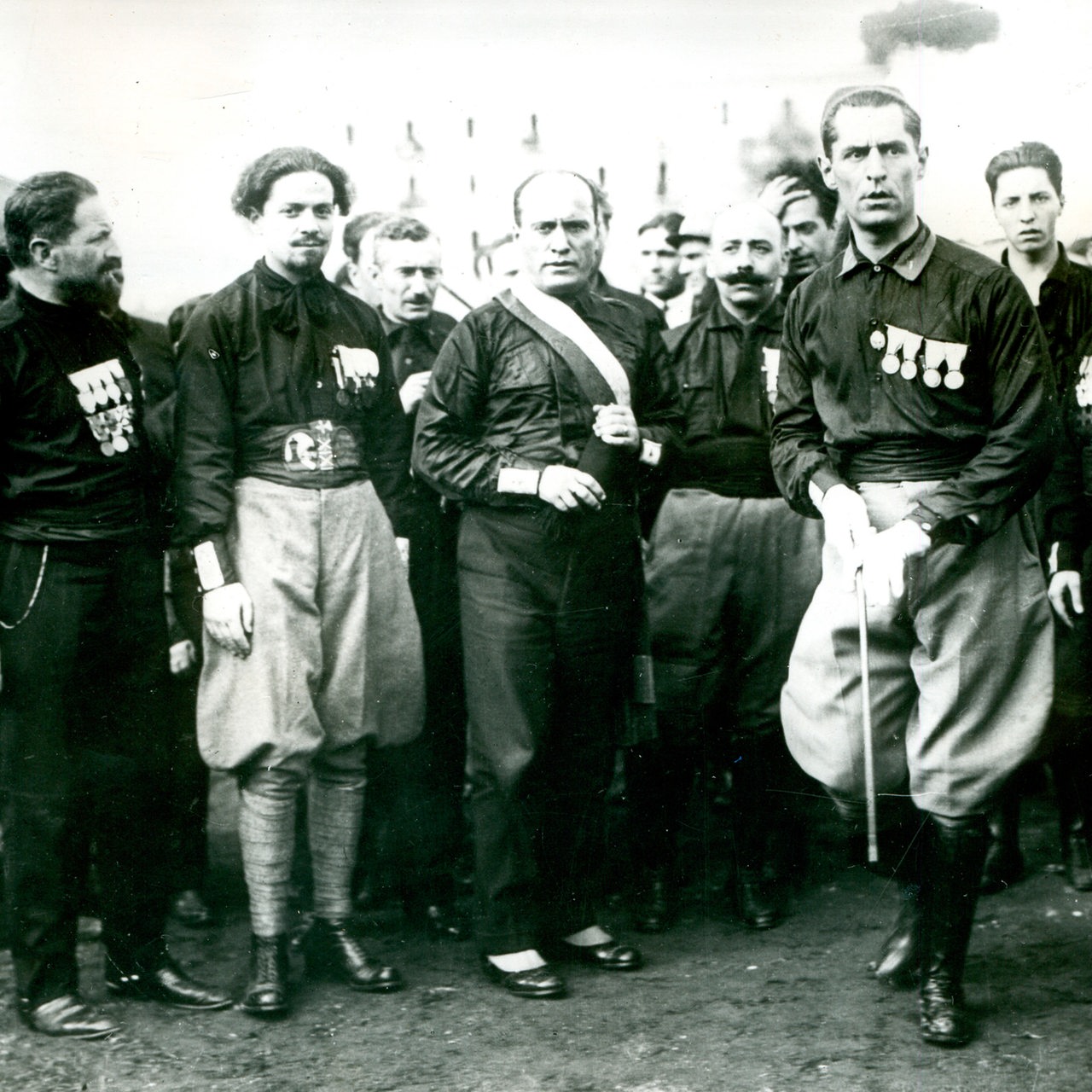 Mussolini beim Marsch auf Rom am 28.10.1922