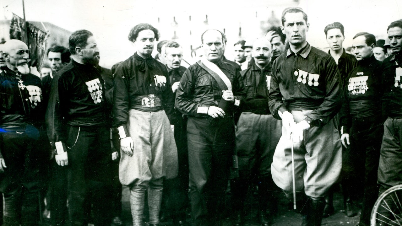 Mussolini beim Marsch auf Rom am 28.10.1922