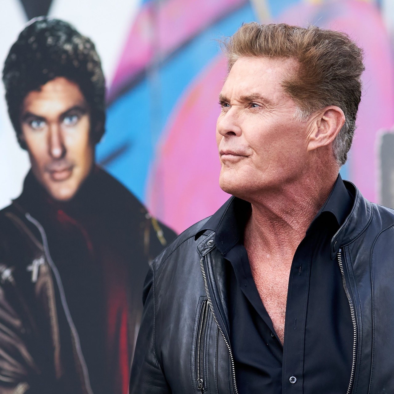 Pressetermin mit David Hasselhoff an der East Side Gallery in Berlin 2019