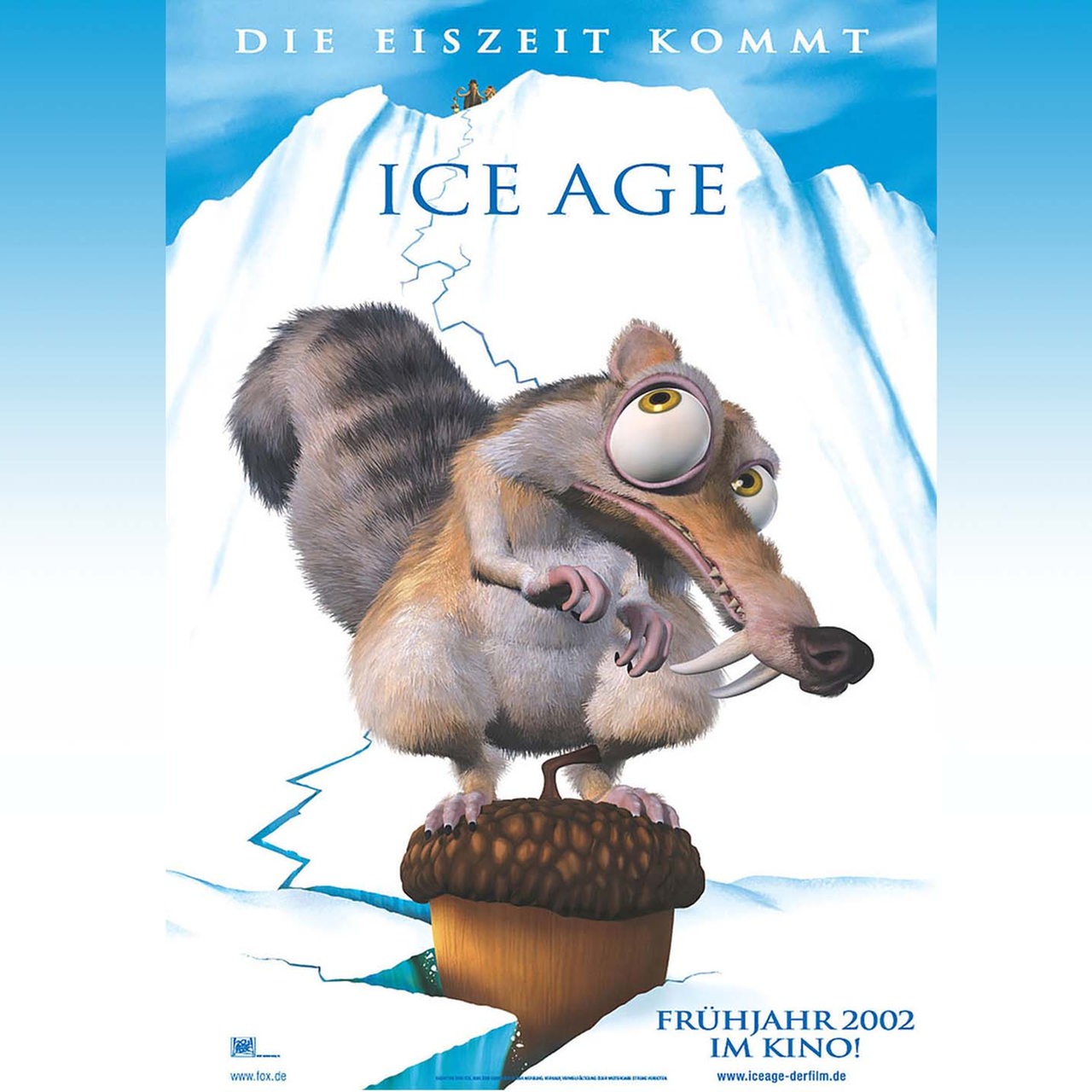 Kinoplakat von 2002 "Ice Age" (die Eiszeit wird kommen)