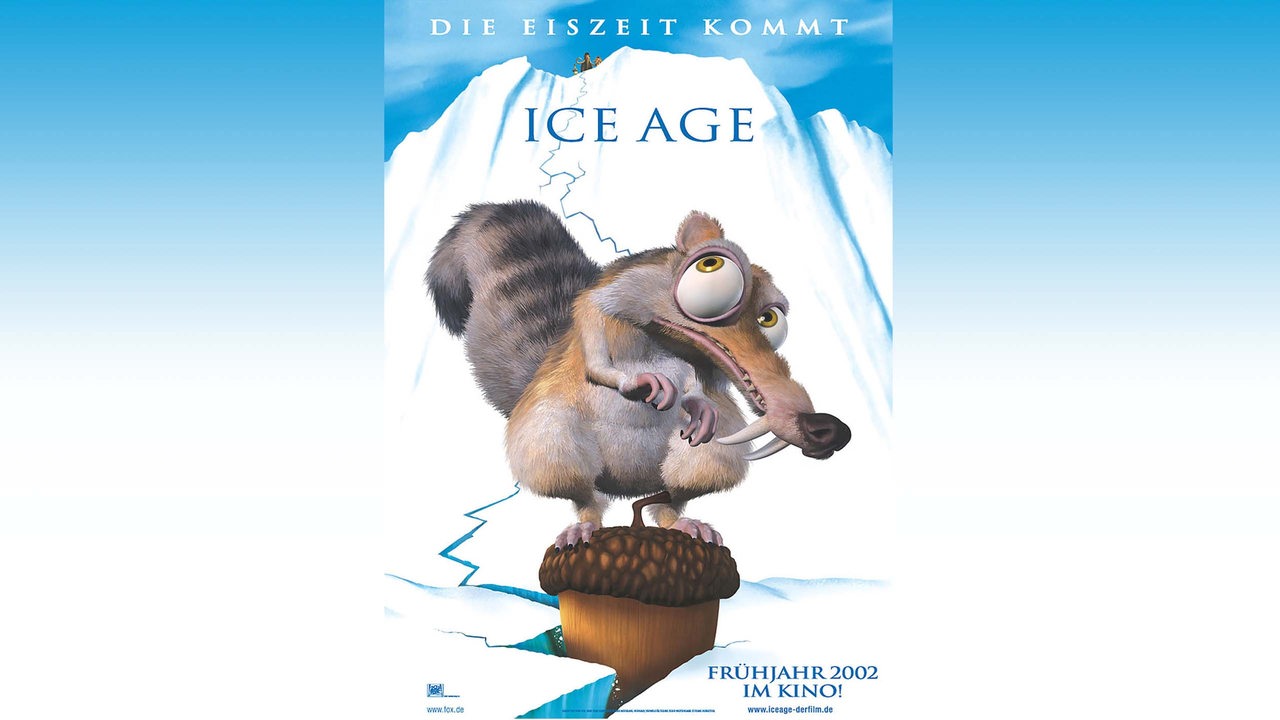 Kinoplakat von 2002 "Ice Age" (die Eiszeit wird kommen)