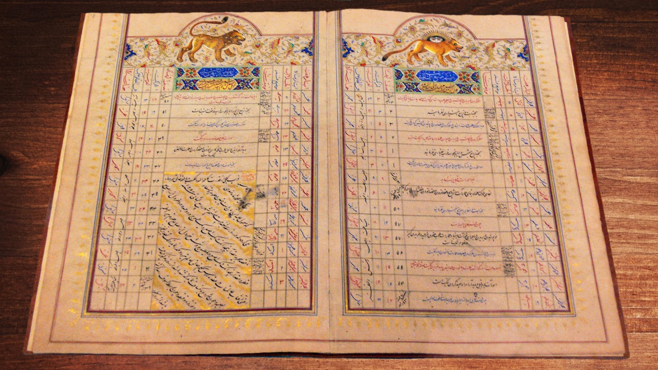 Ein aufgeschlagener islamischer Kalender