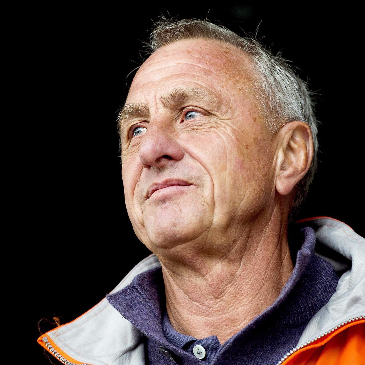 Porträt des niederländischen Fußballspielers und Trainers Johan Cruyff 2013