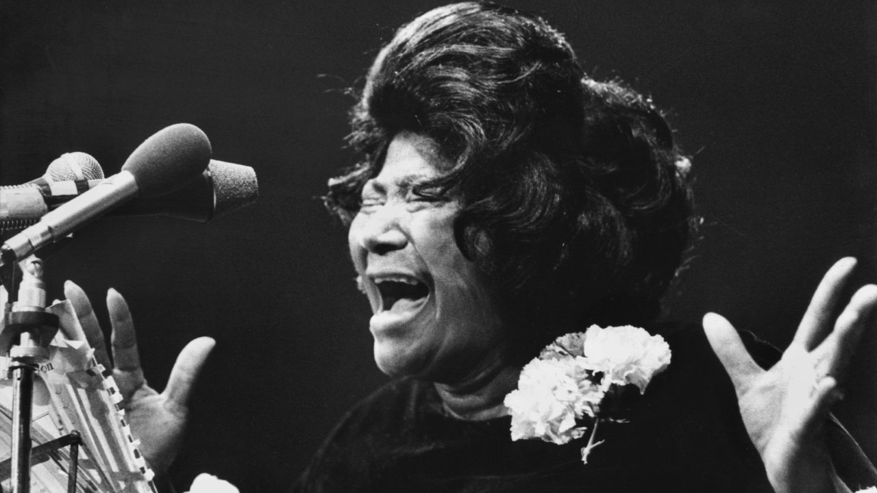 Die US-amerikanische Gospelsängerin Mahalia Jackson bei einem Auftritt. (Archivbild)