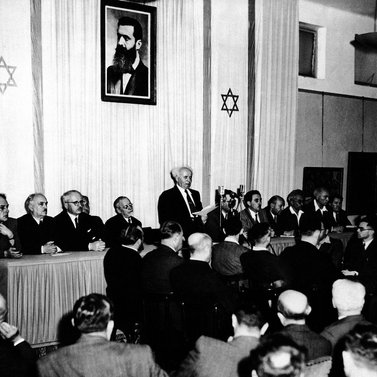 Proklamation des Staates Israel am 14. Mai 1948 (Archivbild)