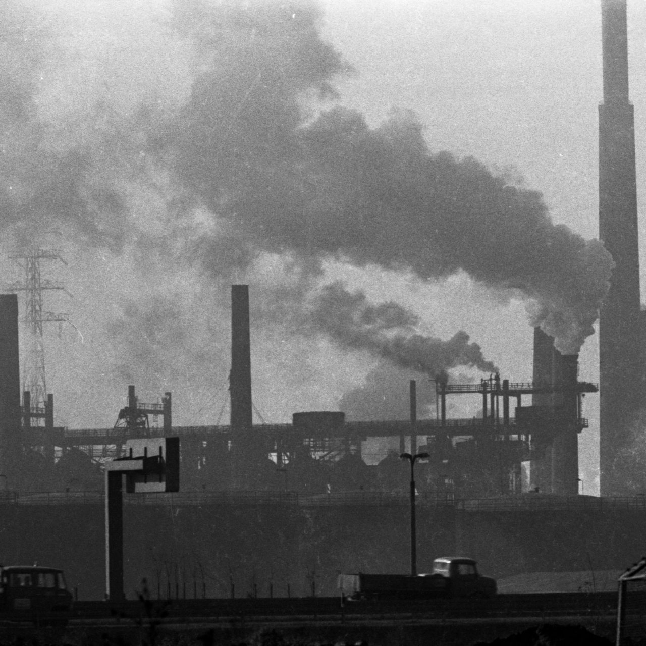 Smog in Duisburg im Jahre 1973