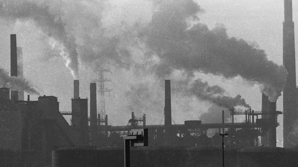 Smog in Duisburg im Jahre 1973