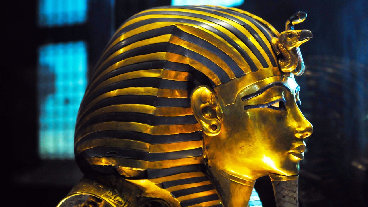 Die Totenmaske des Tutanchamun im ägyptischen Museum in Kairo