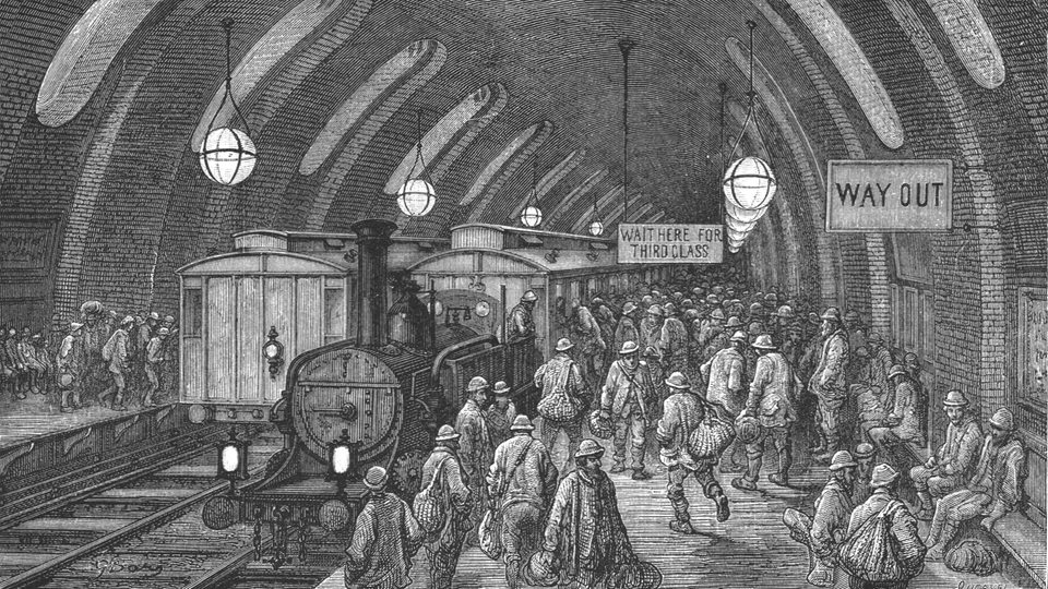 Londoner U-Bahn im Jahr 1870 (Achivbild)
