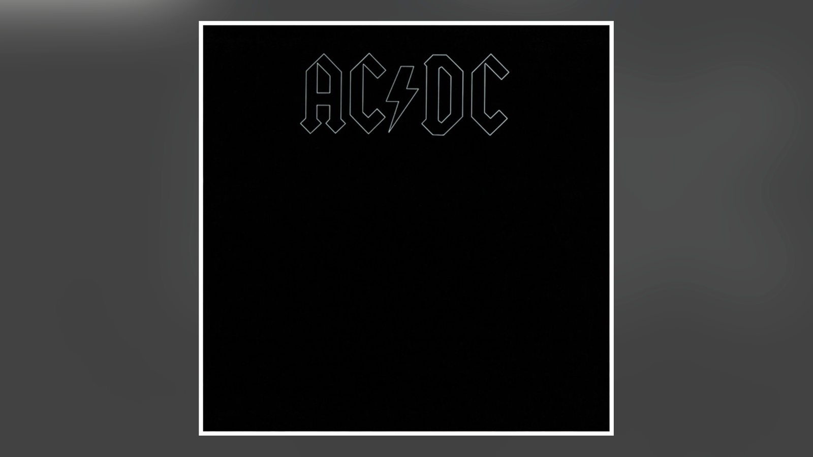 Sas schwarze Album-Cover der Band AC/DC "Back In Black"