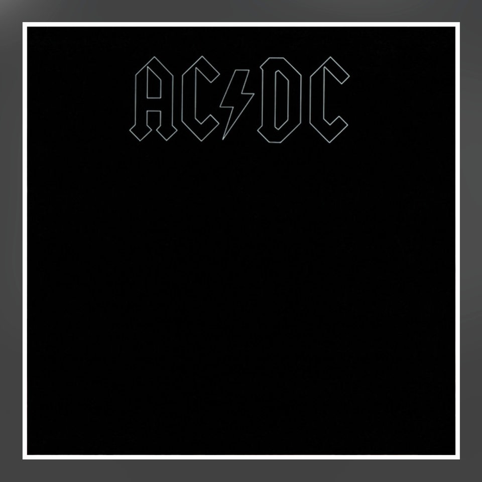 Sas schwarze Album-Cover der Band AC/DC "Back In Black"