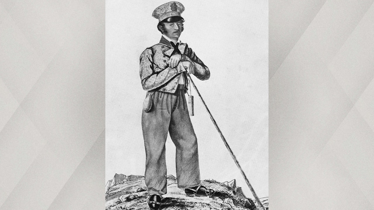 Joseph Naus auf einer Zeichnung von 1824 (Archivbild)