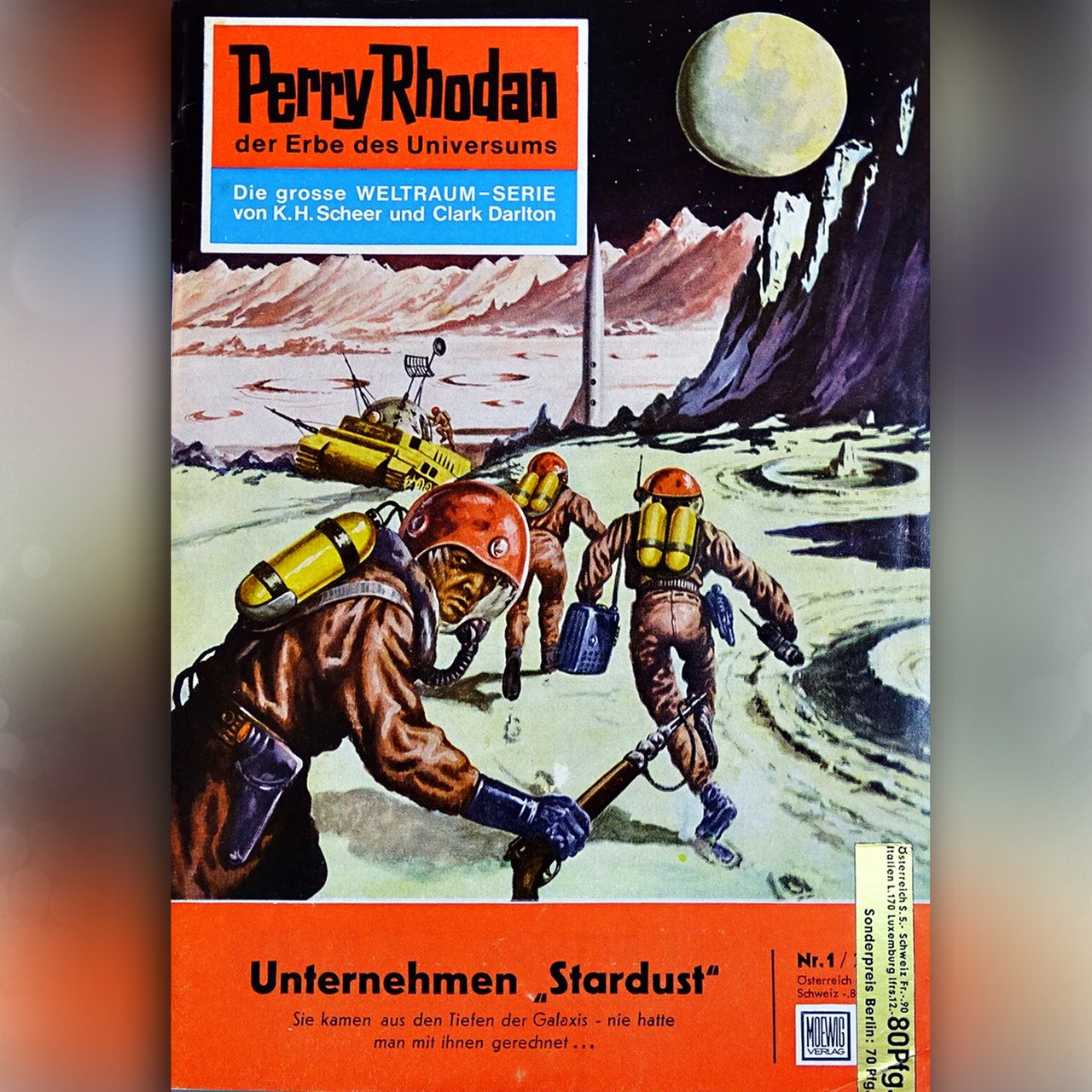 Cover des ersten Perry Rhodan Heftes "Unternehmen Stardust"