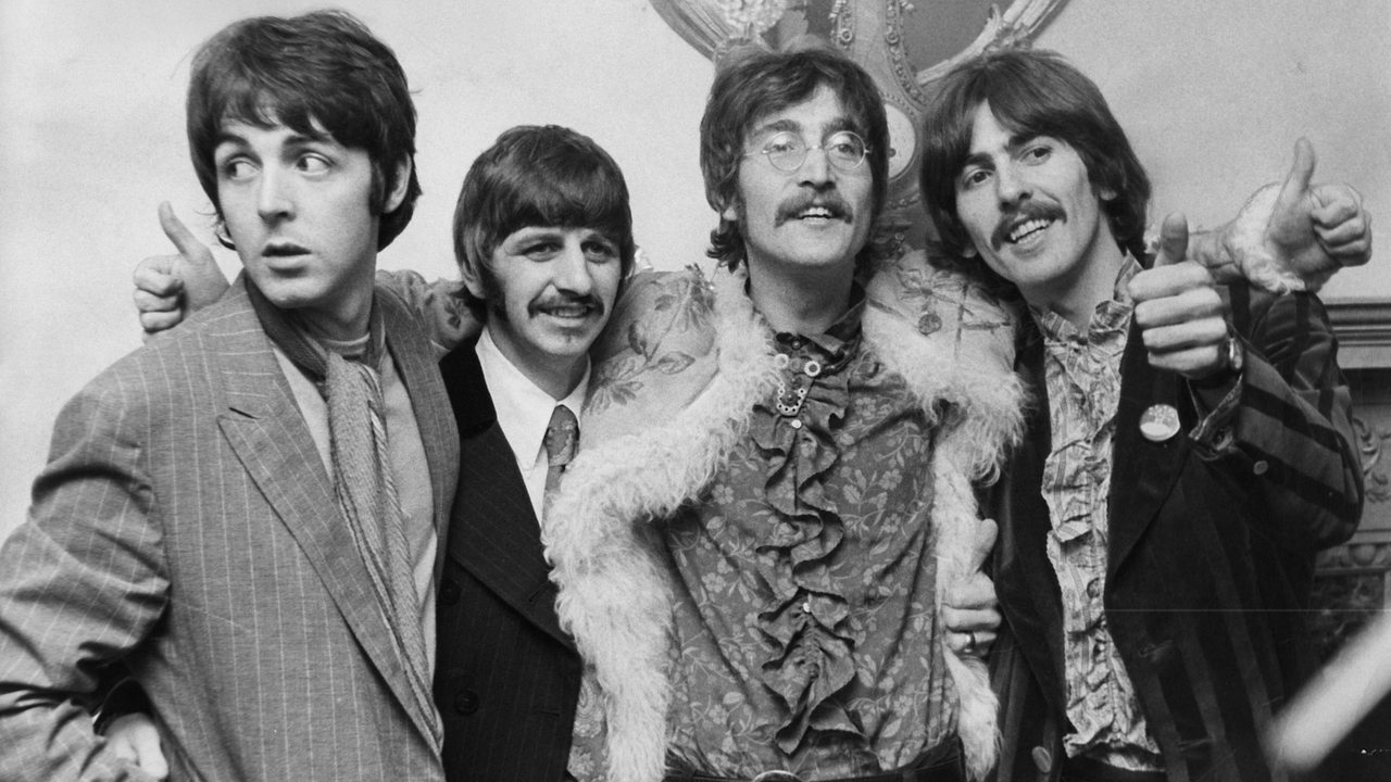 Die Beatles 1969 bei einem Fototermin