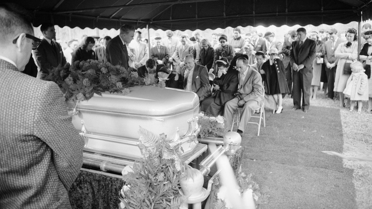 Beerdigung von 	Buddy Holly, Ritchie Valens und The Big Bopper.