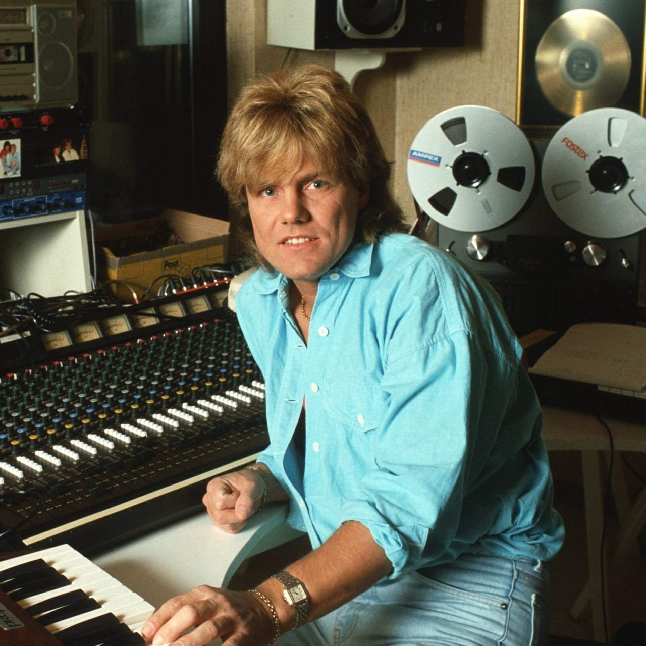 Dieter Bohlen 1989 in seinem privaten Tonstudio.