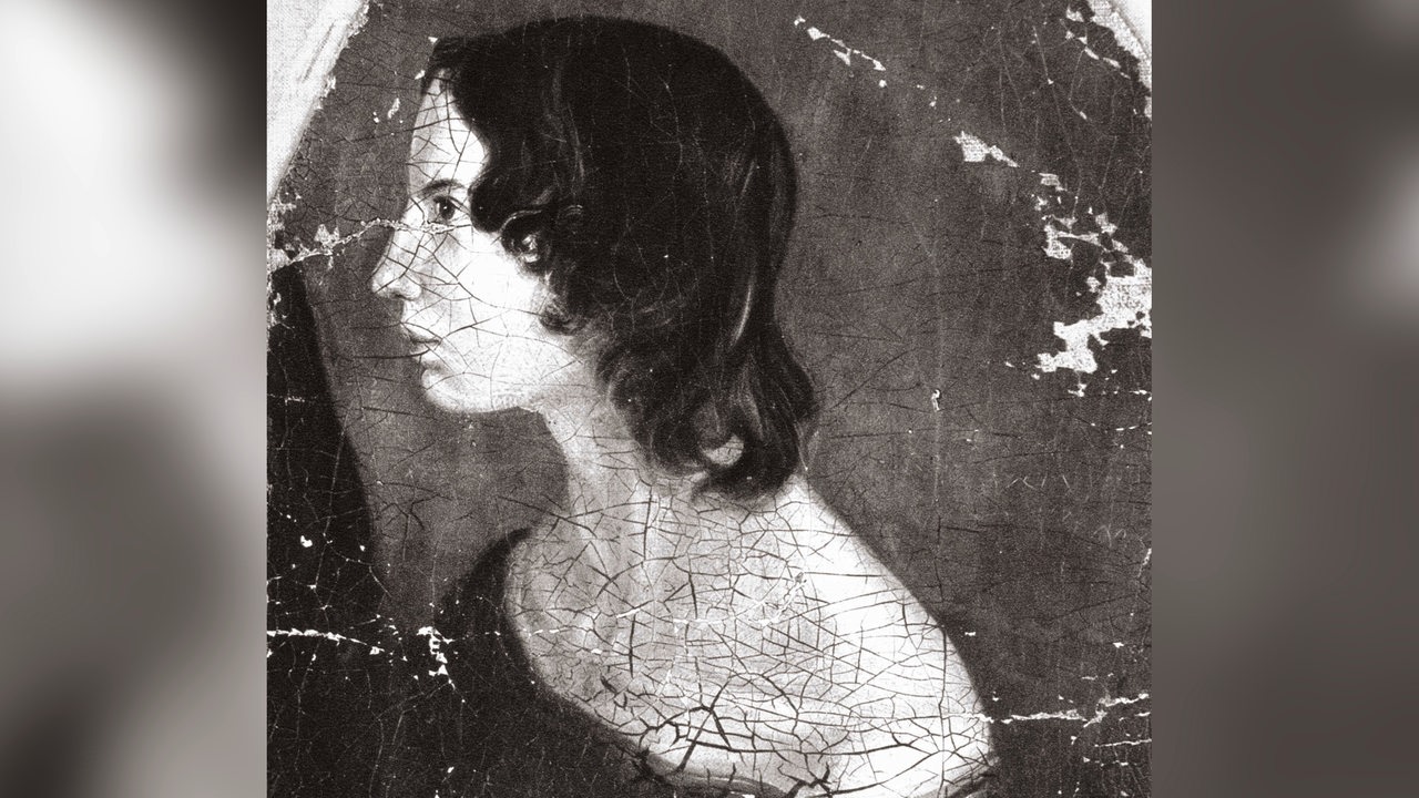 Die Schriftstellerin Emily Bronte auf einem Ölgemälde (Ausschnitt)