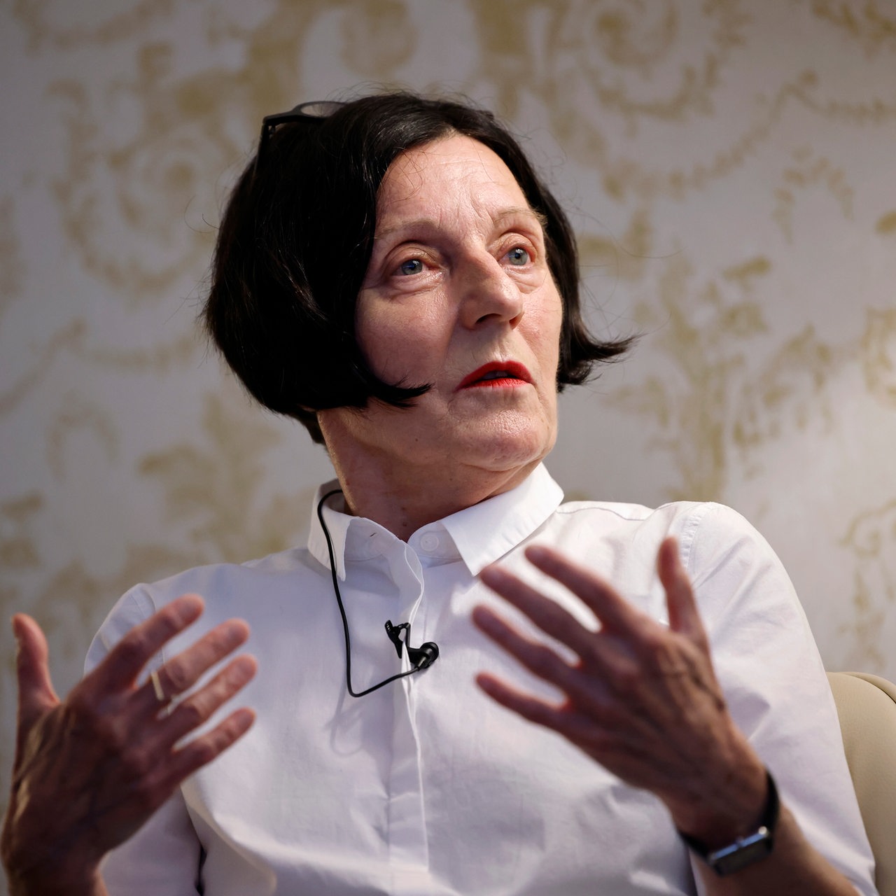 Schriftstellerin Herta Müller bei einer Lesung im Rahmen des Literaturfestivals 'Literatur am Dom' am Altenberger Dom.
