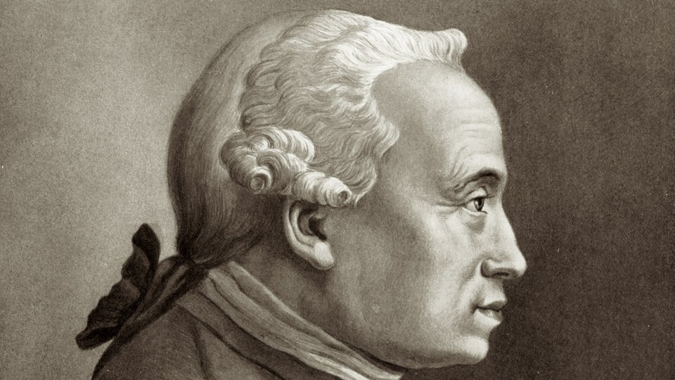 Zeitgenössisches gemaltes Porträt von Immanuel Kant.