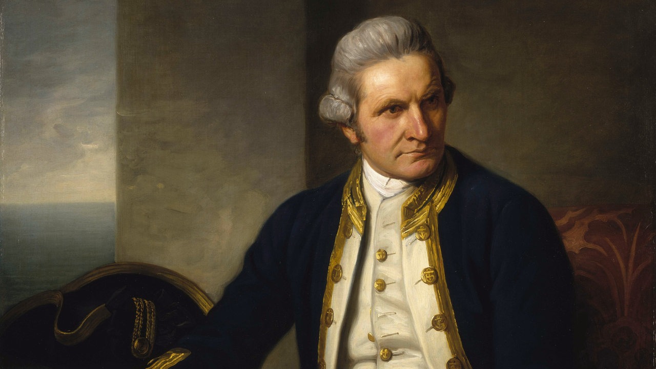 James Cook auf einem zeitgenössischen Gemälde von Nathaniel Dance-Holland, 1776