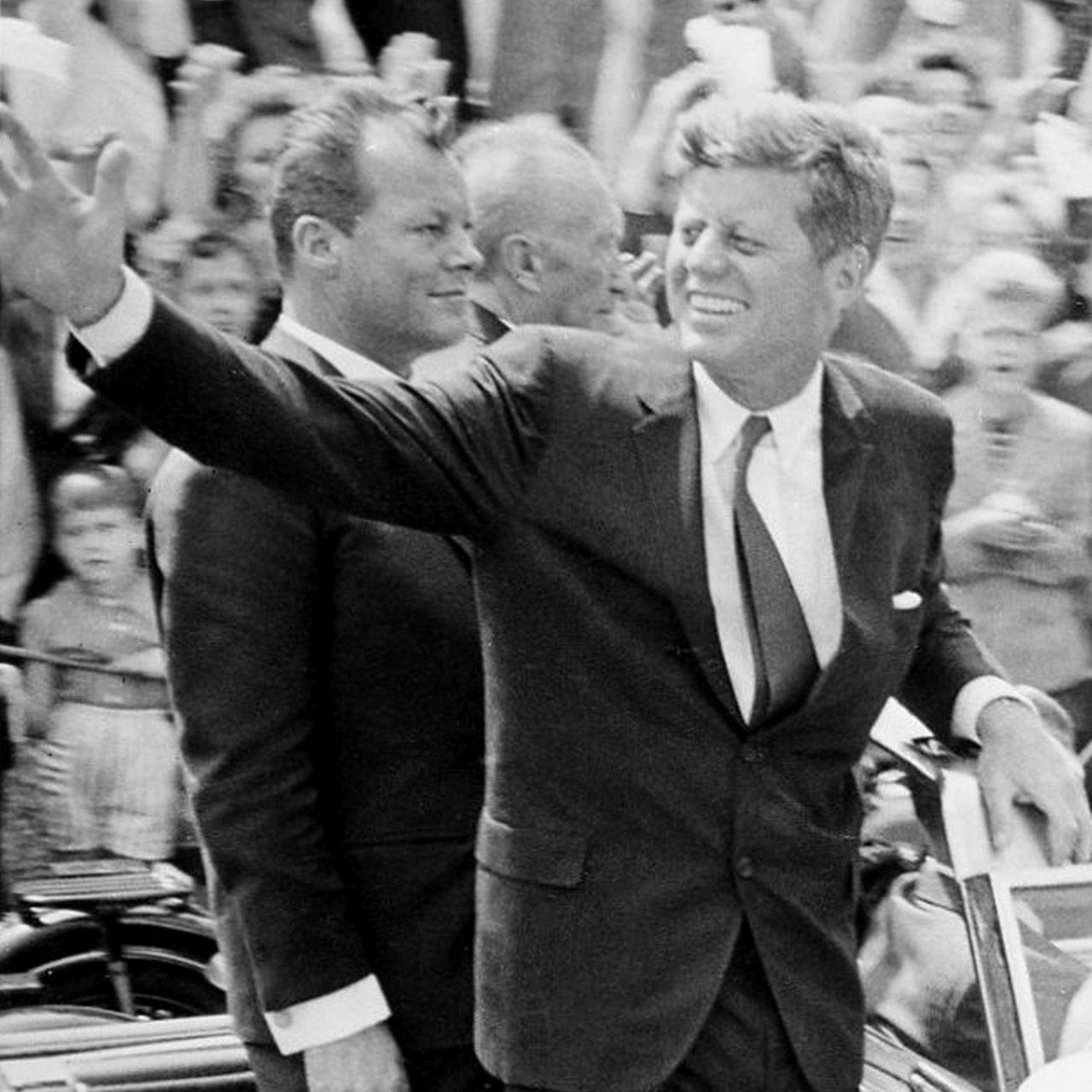 John F. Kennedy und Willy Brand 1963 in Berlin