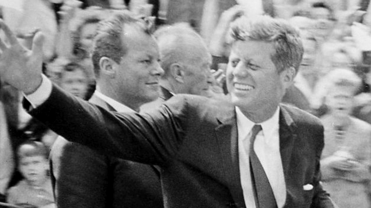 John F. Kennedy und Willy Brand 1963 in Berlin