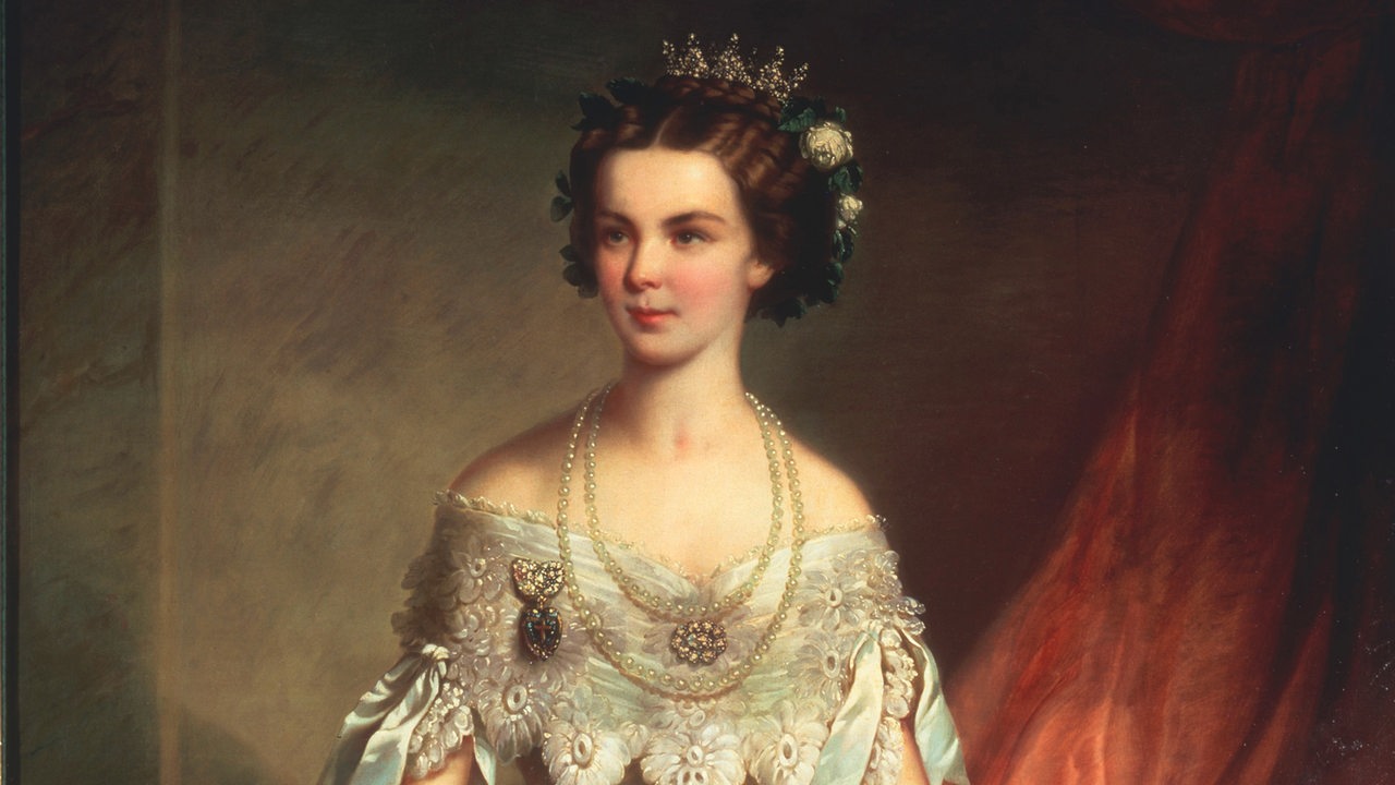 Gemälde von Kaiserin Elisabeth als Verlobte (1853/54 Wien/Anonym)