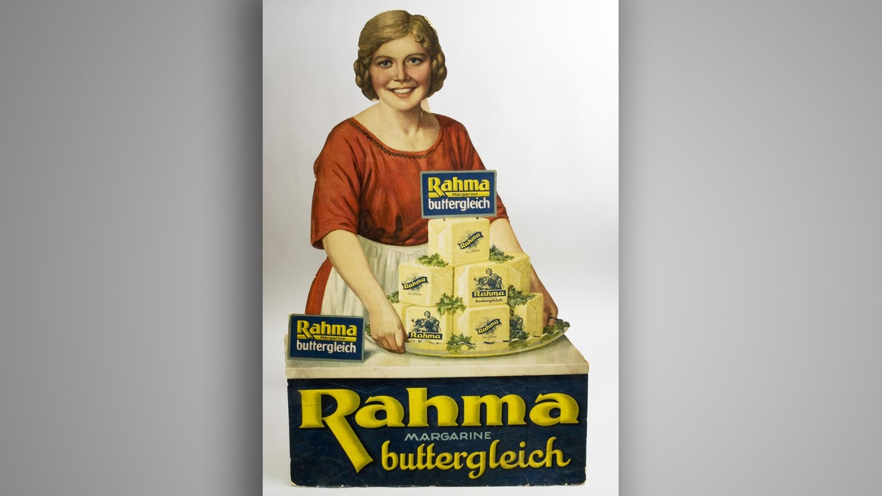 Werbung für die Magarine "Rahma" von 1924. "Rahma buttergleich"
