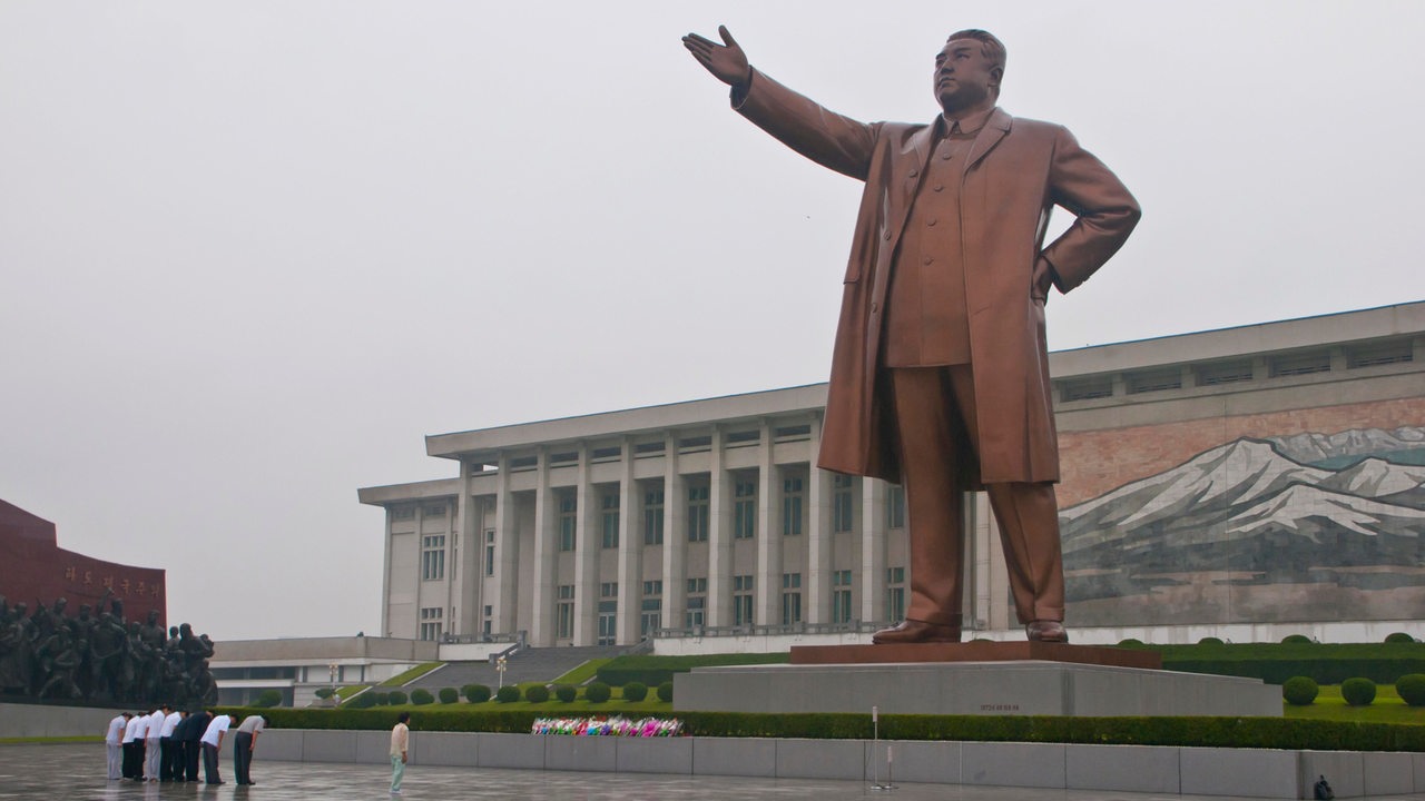 Das Kim Il Sung-Denkmal am Mansu-Hügel, Pjöngjang, Nordkorea