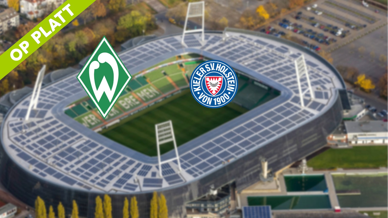 Bildmontage mit den Vereinslogos von Werder Bremen und Holstein Kiel