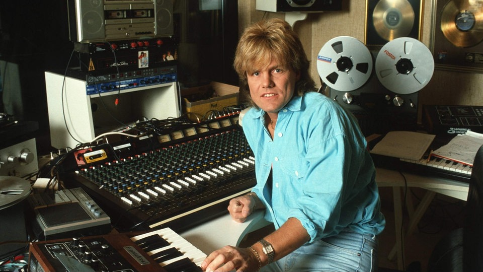 Dieter Bohlen 1989 in seinem privaten Tonstudio.